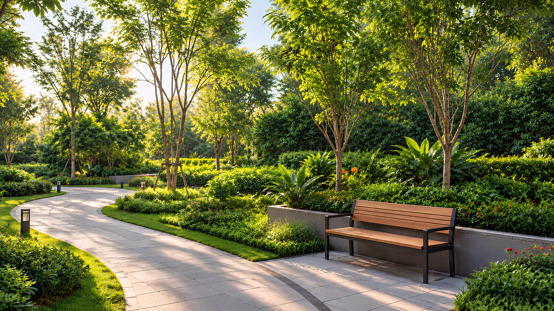 Duville Avira Ground - SEATING AMIDST LANDSCAPED GARDENS